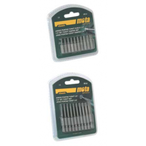 MOTA JUEGO PUNTAS TORX ENCASTRE 1/4″ 10PZS