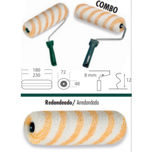 CIRET RODILLO ANTIGOTA POLIAMIDA GOLD COMBO M/BIMATERIAL P/REDONDEADA 22CM