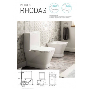 AQUORE INODORO RHODAS COMPACTO BLANCO BRILLO