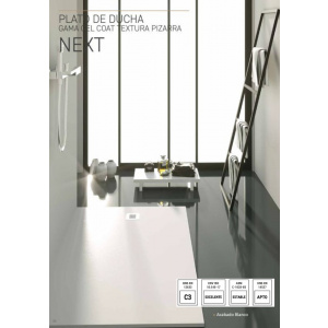 AQUORE PLATO DUCHA + VALVULA NEXT BLANCO