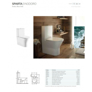 AQUORE INODORO SPARTA COMPACTO BLANCO BRILLO