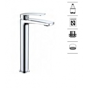 AQUAHOME MALIBU MONOMANDO LAVABO ALTO CROMO