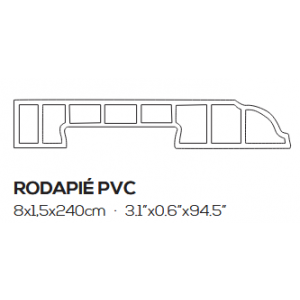 INTERMATEX RODAPIE PVC 8X240 (PZ)